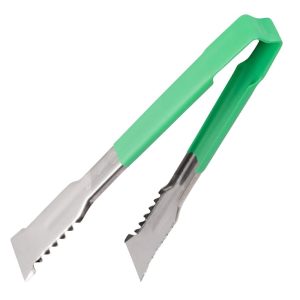 Vollrath Versagrip Tongs Flat Green 9.5”