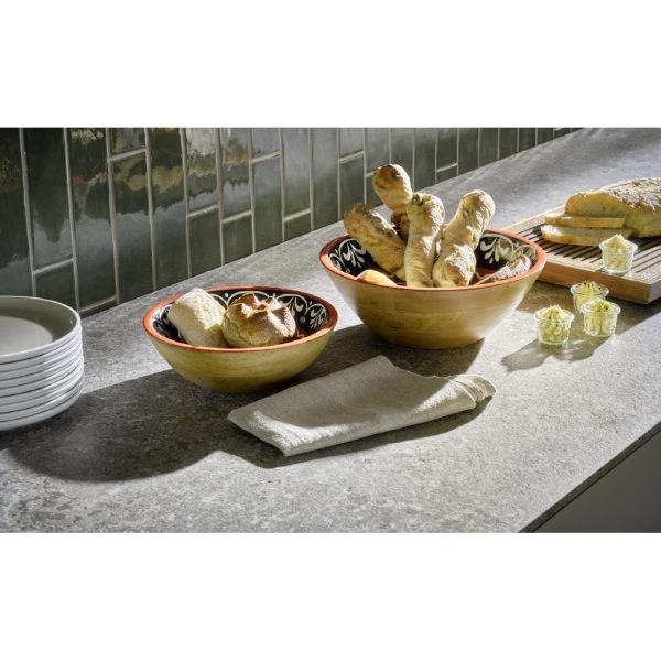 APS Mango Bowl Brown Black and Gold 300x105mm