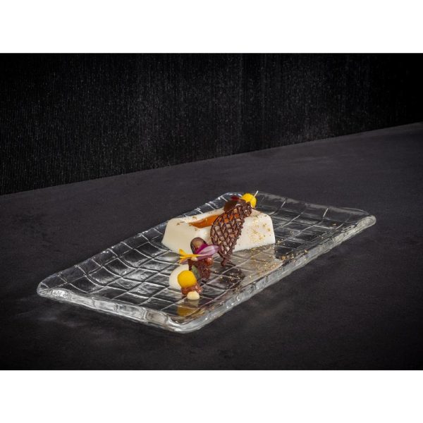 APS Takashi Sushi Board Clear Glass 260x130mm