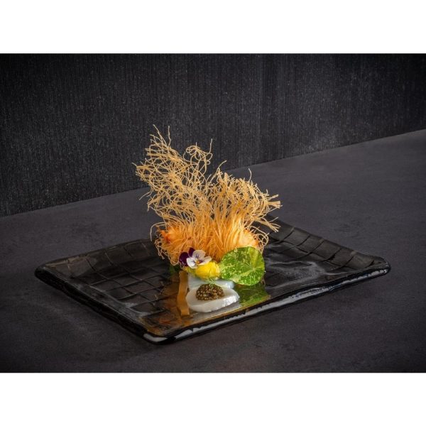 APS Takashi Sushi Board French Grey Glass 230x180mm