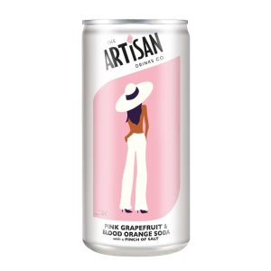 Artisan Drinks Pink Grapefruit & Blood Orange Soda Cans 250ml (Pack of 12)