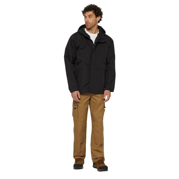Dickies Waterproof Rain Jacket Black Size 2XL