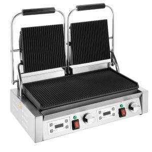 Buffalo Double Contact Grill Ribbed Plates