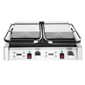 Buffalo Double Contact Grill Flat Base Ribbed Top Plate