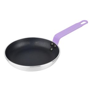 Hygiplas Aluminium Non-Stick Teflon Platinum Plus Frying Pan with Purple Handle 20cm