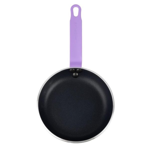 Hygiplas Aluminium Non-Stick Teflon Platinum Plus Frying Pan with Purple Handle 20cm