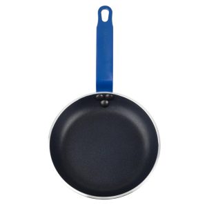 Hygiplas Aluminium Non-Stick Teflon Platinum Plus Frying Pan with Blue Handle 19cm