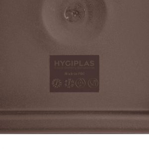 Hygiplas Square Food Storage Container Lid Brown Large