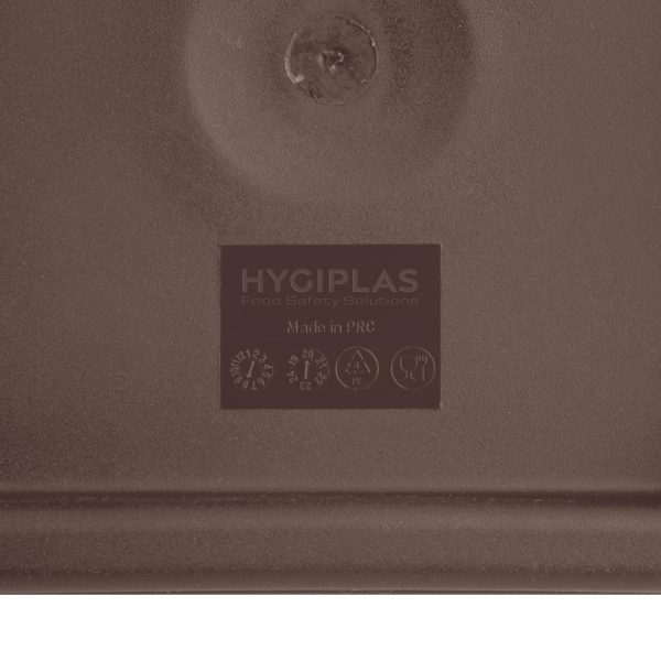 Hygiplas Square Food Storage Container Lid Brown Large