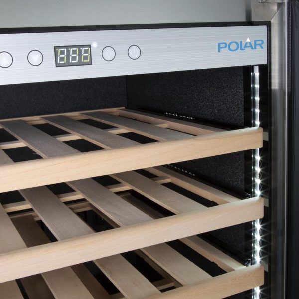 Polar G-Series Single Zone Wine Fridge Stainless Steel 192 bottles