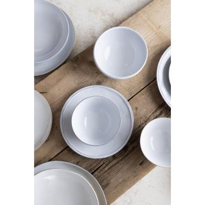 Olympia Raw Recycled Clay Charcoal Deep Bowls 140mm (Pack of 6)