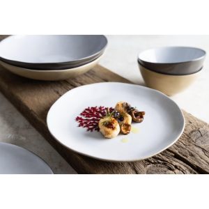 Olympia Raw Recycled Clay Natural Coupe Plates 220mm (Pack of 6)