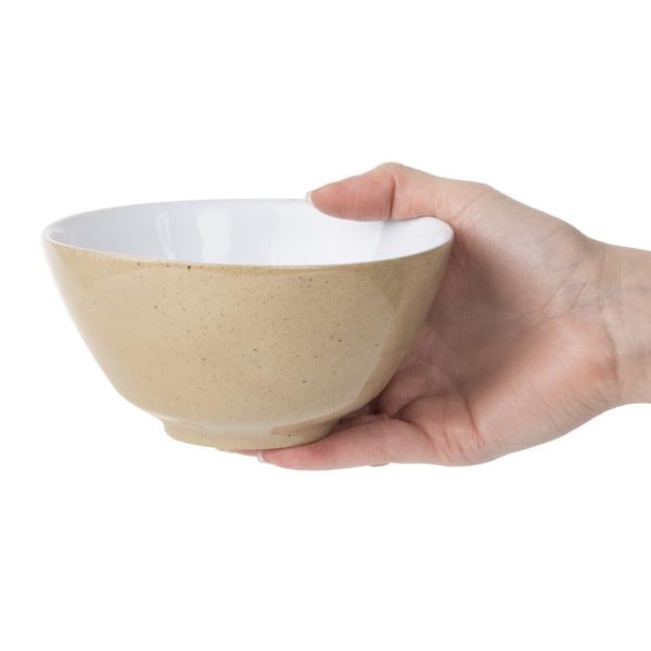 Olympia Raw Recycled Clay Natural Deep Bowls 140mm (Pack of 6)