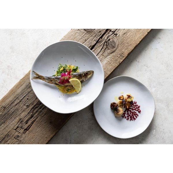 Olympia Raw Recycled Clay Natural Coupe Plates 220mm (Pack of 6)