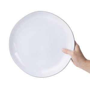 Olympia Raw Recycled Clay Charcoal Coupe Plates 260mm (Pack of 6)