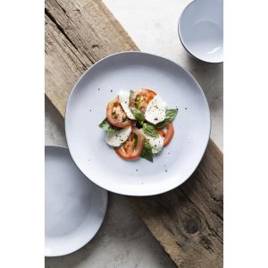 Olympia Raw Recycled Clay Charcoal Coupe Plates 260mm (Pack of 6)
