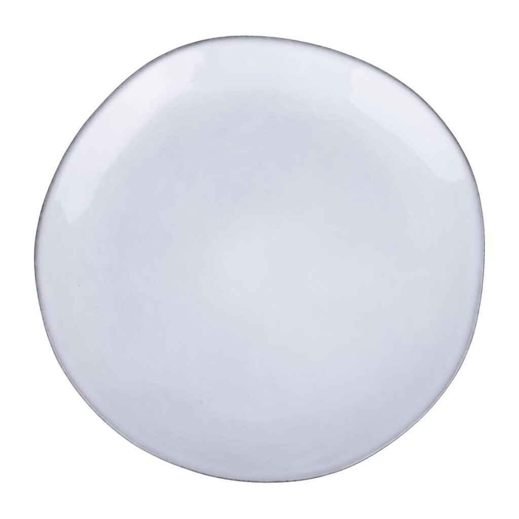 Olympia Raw Recycled Clay Charcoal Coupe Plates 220mm (Pack of 6)