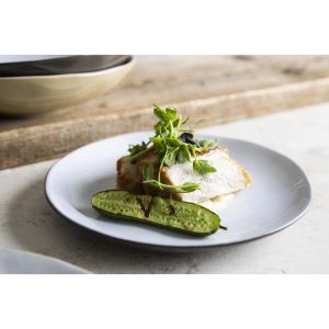 Olympia Raw Recycled Clay Charcoal Coupe Plates 220mm (Pack of 6)