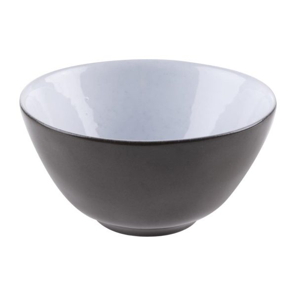 Olympia Raw Recycled Clay Charcoal Deep Bowls 140mm (Pack of 6)