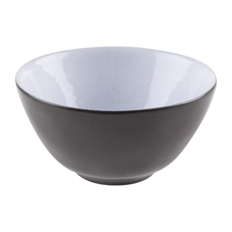 Olympia Raw Recycled Clay Charcoal Deep Bowls 140mm (Pack of 6)