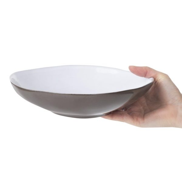 Olympia Raw Recycled Clay Charcoal Coupe Bowls 230mm (Pack of 6)