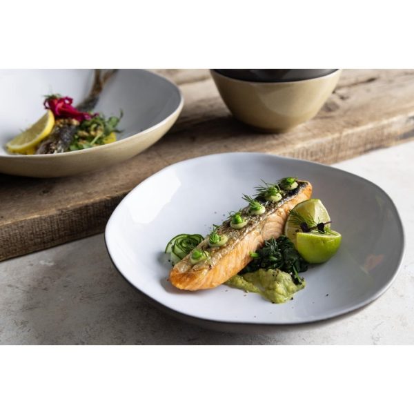 Olympia Raw Recycled Clay Charcoal Coupe Bowls 230mm (Pack of 6)