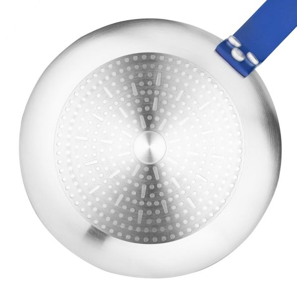 Hygiplas Aluminium Non-Stick Teflon Platinum Plus Frying Pan with Blue Handle 19cm