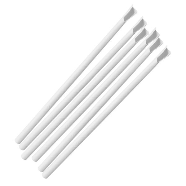 Fiesta Compostable Paper Spoon Straw White 210x8mm (250 Pack)