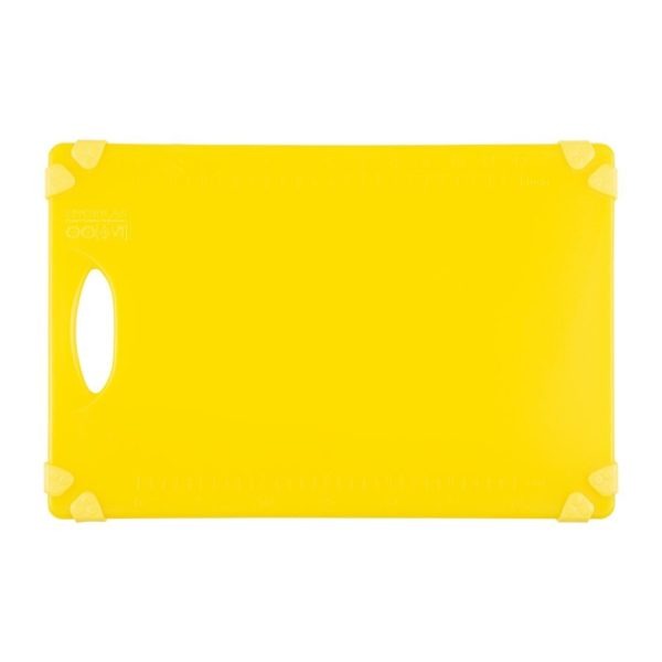 Hygiplas Commercial Grip Chopping Board Yellow 458x306mm