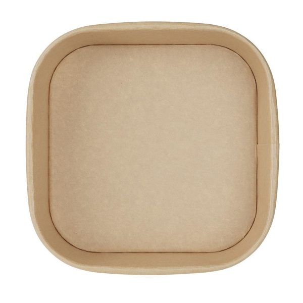 Fiesta Recyclable Square Container Bases 1000ml (Pack of 300)