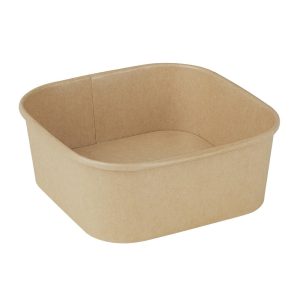 Fiesta Recyclable Square Container Bases 1200ml (Pack of 300)