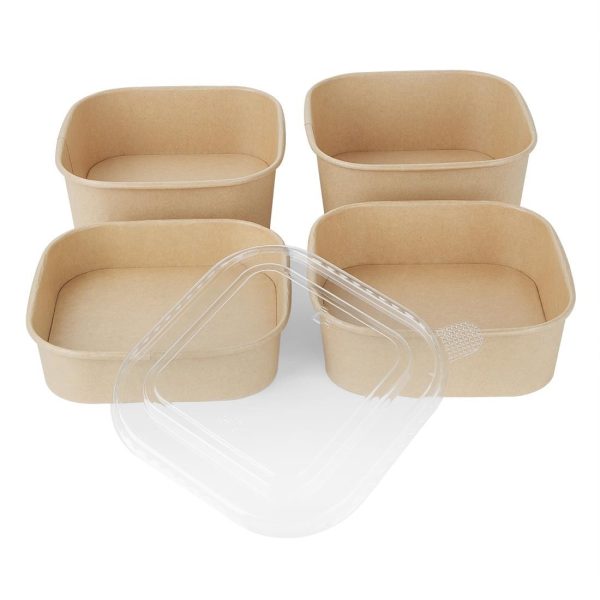 Fiesta Recyclable Square Container Bases 1200ml (Pack of 300)
