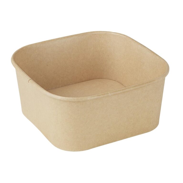 Fiesta Recyclable Square Container Bases 1400ml (Pack of 300)