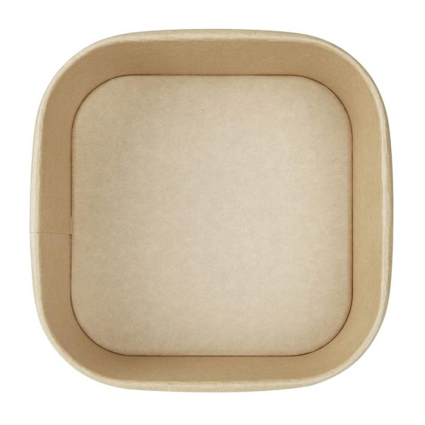Fiesta Recyclable Square Container Bases 1400ml (Pack of 300)