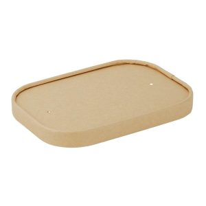 Fiesta Recyclable Paper Lids for Rectangular Containers (Pack of 300)