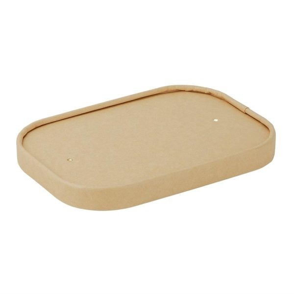 Fiesta Recyclable Paper Lids for Rectangular Containers (Pack of 300)