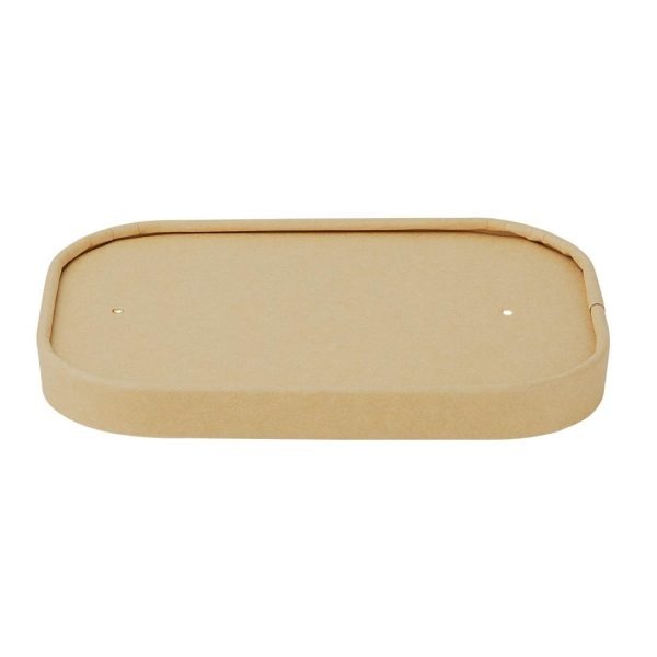 Fiesta Recyclable Paper Lids for Rectangular Containers (Pack of 300)