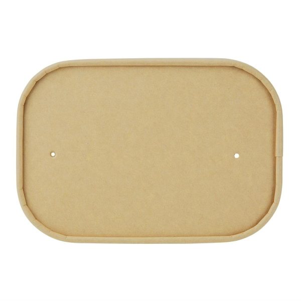 Fiesta Recyclable Paper Lids for Rectangular Containers (Pack of 300)