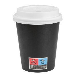 Nisbets Essentials Hot Cups and Lids Pack 8oz (Pack of 350)
