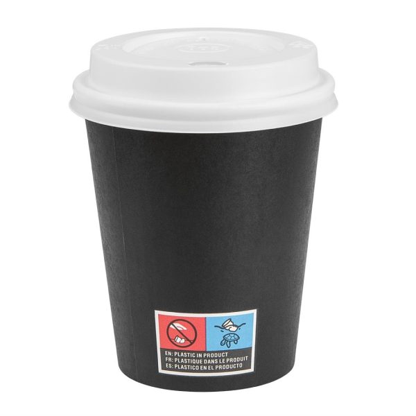 Nisbets Essentials Hot Cups and Lids Pack 8oz (Pack of 350)