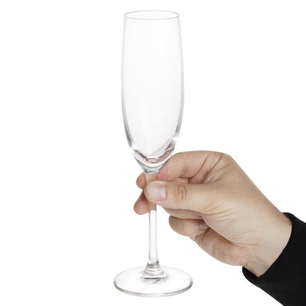 Olympia Novello Crystal Champagne Flutes 180ml (6 pack)
