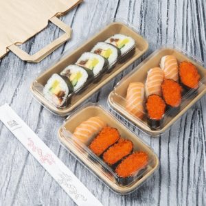 Fiesta Recyclable PET Lids for No. 3 Sushi Trays (Pack of 300)