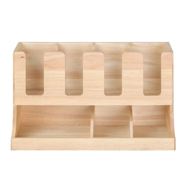 Olympia Cup and Condiment Station Hevea Wood 450x120x240mm