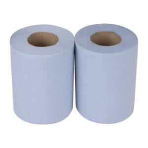 Nisbets Essentials Centrefeed Blue Rolls 2-Ply 320 Sheets (2 pack)
