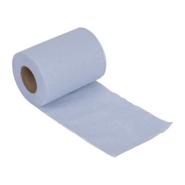 Nisbets Essentials Centrefeed Blue Rolls 2-Ply 320 Sheets (2 pack)
