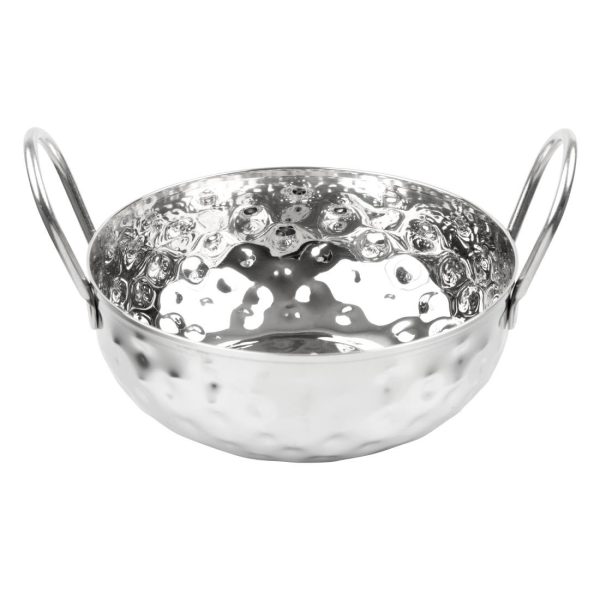 Olympia Table Presentation Hammered Kadai Dish Stainless Steel 150mm