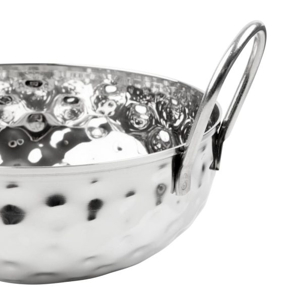 Olympia Table Presentation Hammered Kadai Dish Stainless Steel 150mm