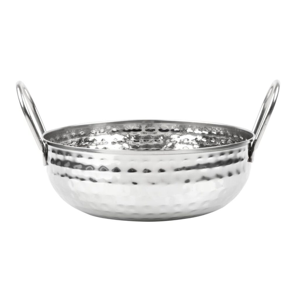 Olympia Table Presentation Hammered Kadai Dish Stainless Steel 200mm