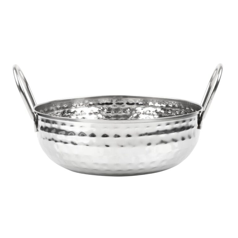 Olympia Table Presentation Hammered Kadai Dish Stainless Steel 200mm