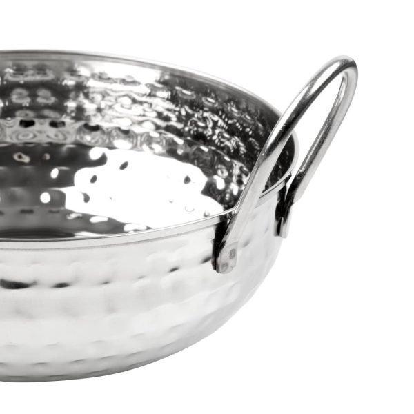 Olympia Table Presentation Hammered Kadai Dish Stainless Steel 200mm